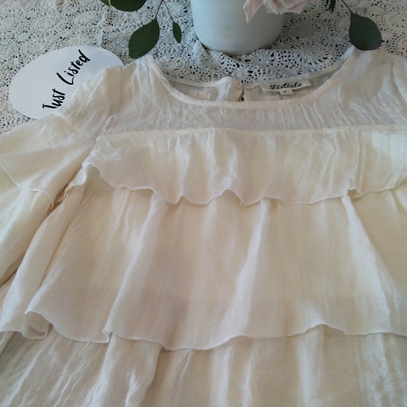 Babydoll Cropped Boho Blouse - Picture 3 of 10